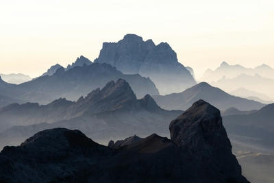 black and white mountains under white sky during daytime, Ultra