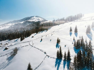 snow covered mountain during daytime, Ultra